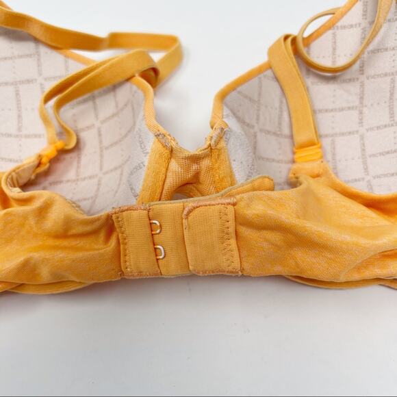 Victorias Secret Size 32B Uplift Semi Demi Bra Orange Heather Adjustable Straps - Picture 7 of 8